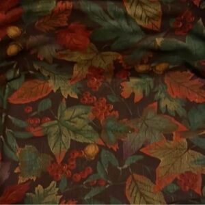 Longaberger Large Basket Liner Autumn Reflections Fall Leaf Farmhouse